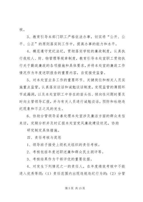 学校党风廉政建设责任书 (4).docx