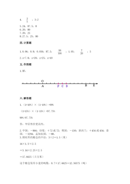 小学六年级下册数学期末卷及答案【必刷】.docx