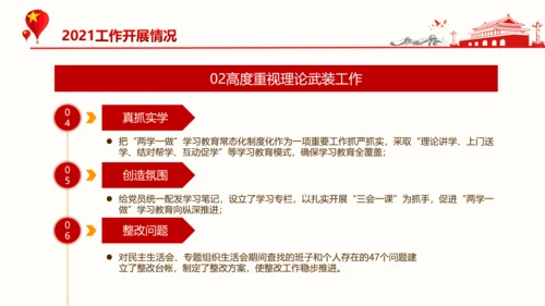 基层党支部党建年终述职党政PPT模板