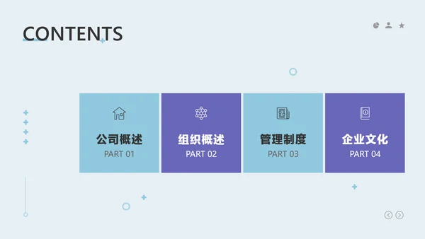 蓝色简约风咨询公司新员工入职培训PPT套装