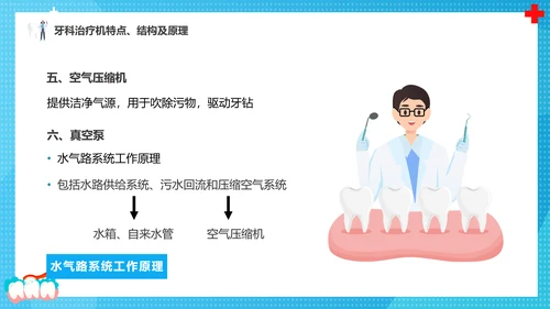 牙科牙医，口腔治疗设备PPT模板