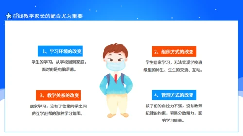 线上教学共同成长家长会通用PPT模板