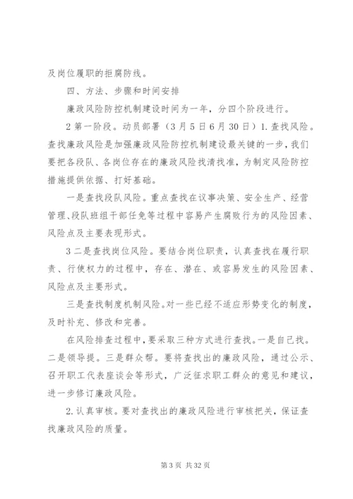 廉政风险预控机制建设方案.docx