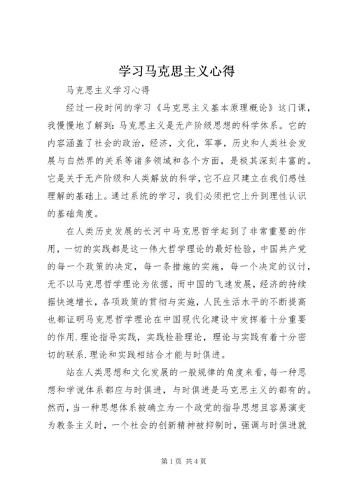 学习马克思主义心得 (4).docx