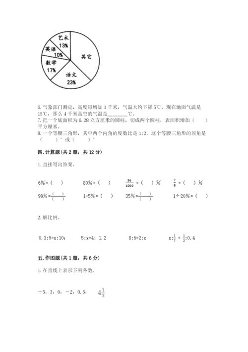 冀教版小学六年级下册数学期末综合素养测试卷附完整答案【精选题】.docx