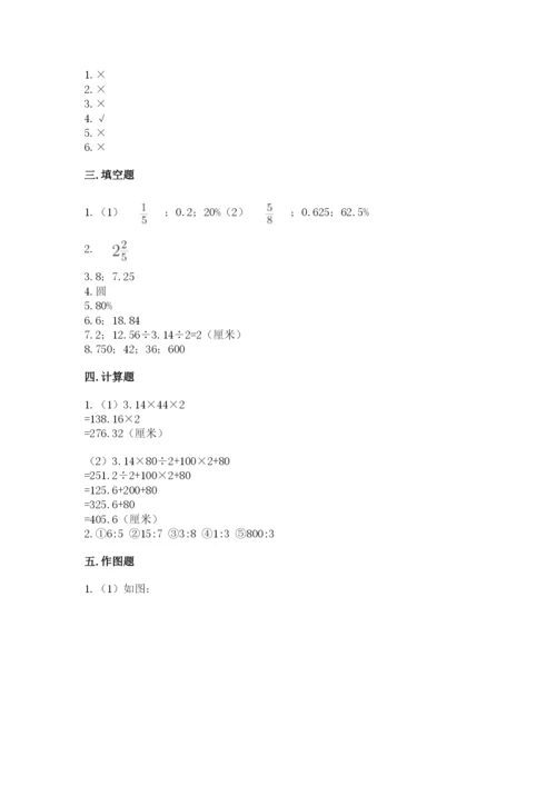 人教版六年级上册数学期末测试卷附答案（轻巧夺冠）.docx