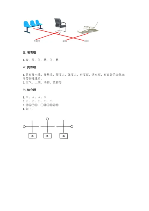 教科版二年级上册科学期末测试卷附答案【实用】.docx