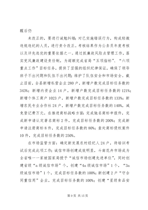 工商局党风廉政风险防范管理工作汇报 (2).docx