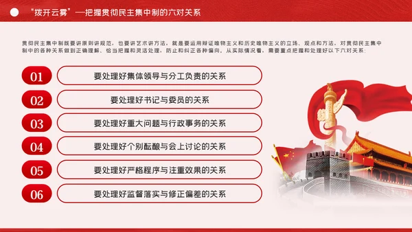 全面提升民主集中制贯彻落实质量党课PPT