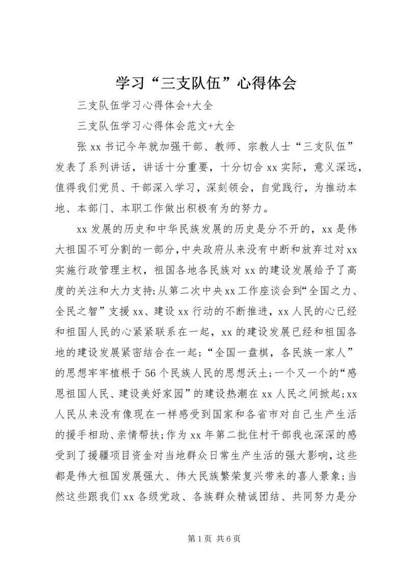 学习“三支队伍”心得体会 (5).docx