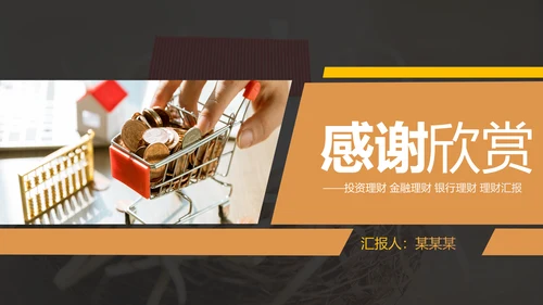金融投资理财银行保险行业通用工作汇报PPT模板