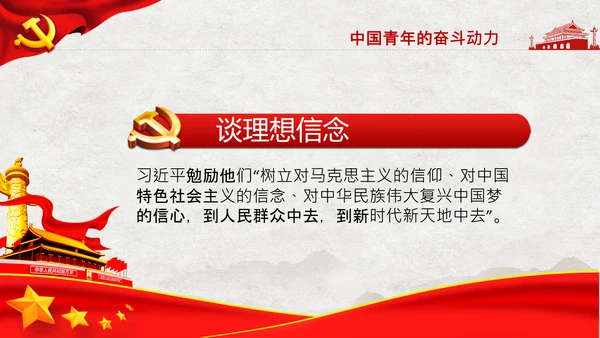 共青团青年学习共产党成立100周年讲话PPT