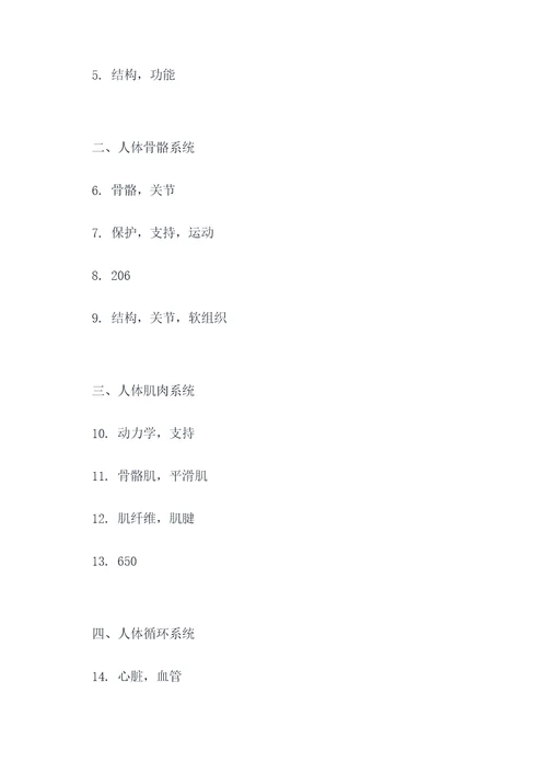 解剖学基础中职试卷填空题