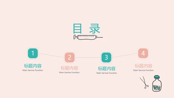 创意清新简约时尚医学医疗动态ppt模板