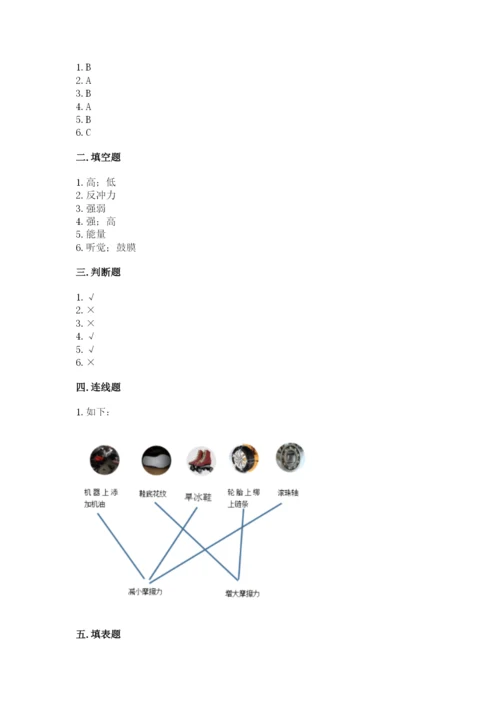 教科版四年级上册科学期末测试卷附参考答案ab卷.docx