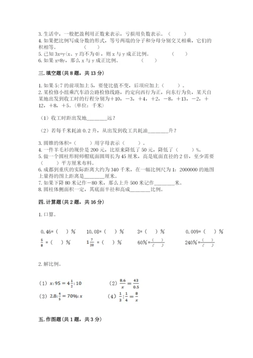 小学六年级下册数学期末卷及完整答案【典优】.docx