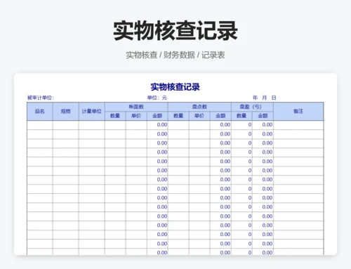 审计报告表