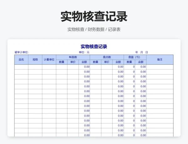 审计报告表