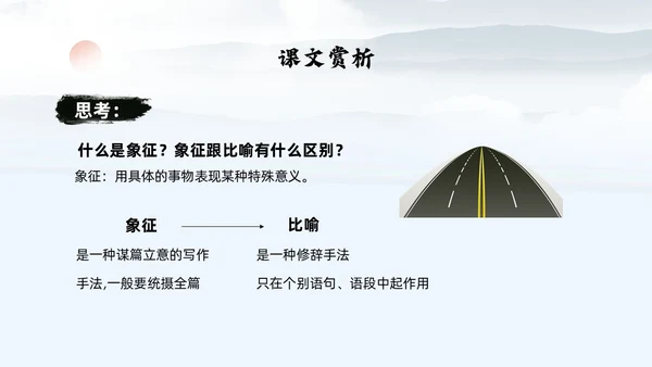灰色简约水墨实拍未选择的路课件PPT七年级语文下册PPT七年级下册语文课件