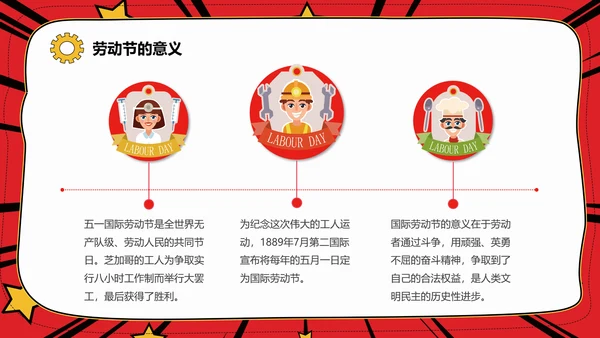 我劳动我快乐五一劳动节班会PPT卡通课件