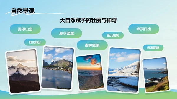 绿色摄影风家乡旅游城市宣传PPT模板