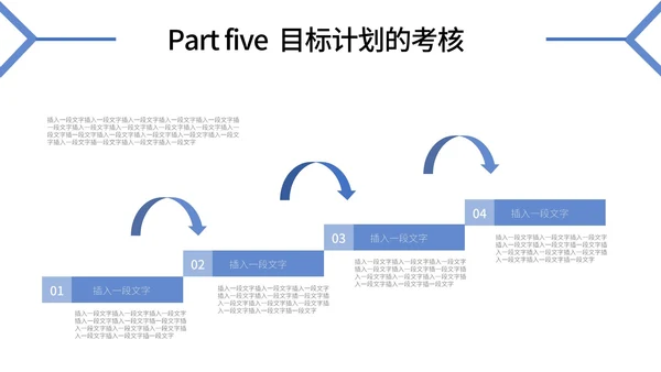 蓝色简约目标与计划管理ppt模板
