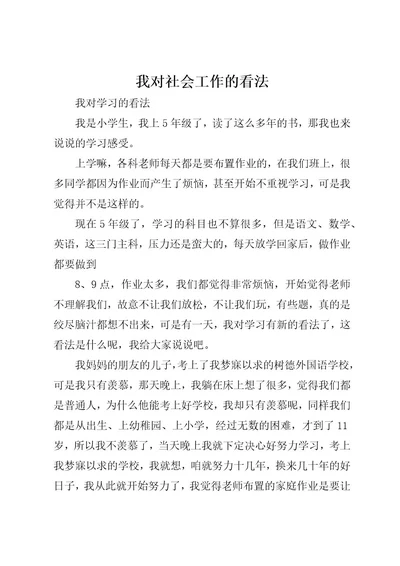 我对社会工作的看法(3)