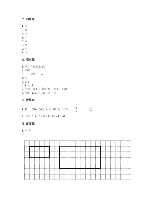 人教版六年级下册数学期末测试卷精品（历年真题）.docx