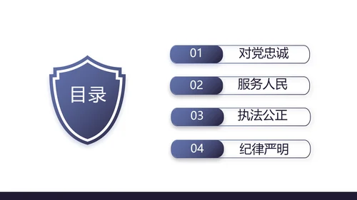 蓝色公安警察年终工作总结述职报告动态PPT