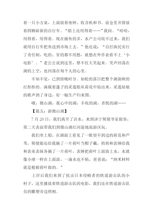 微山湖游记作文.docx