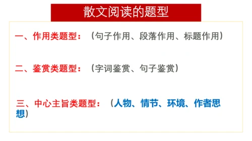 2022-2023学年初二散文综合复习