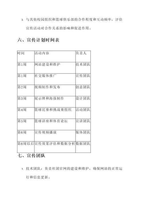 篮球社团宣传策划书