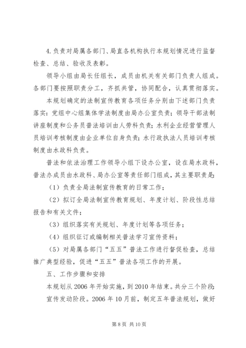 法制宣传教育和依法治理工作第五个五年规划 (4).docx