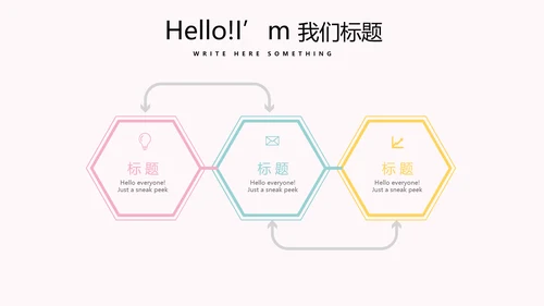 粉色小清新微立体述职报告通用PPT动态模板