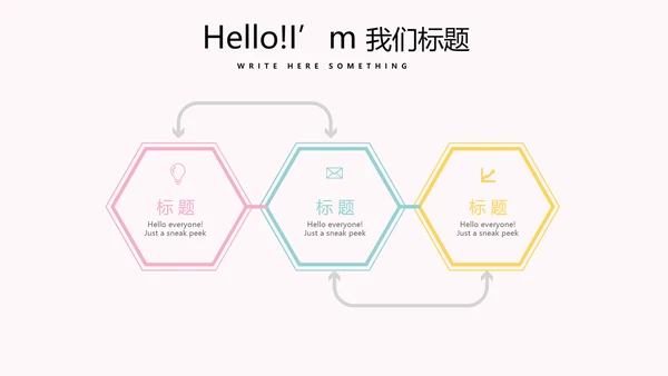 粉色小清新微立体述职报告通用PPT动态模板