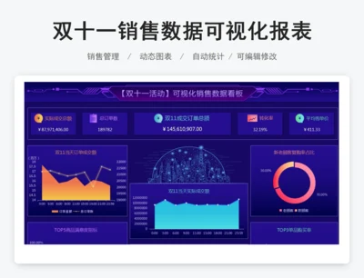双十一销售数据可视化报表