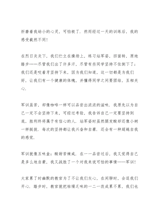 初中生军训心得例文10篇.docx