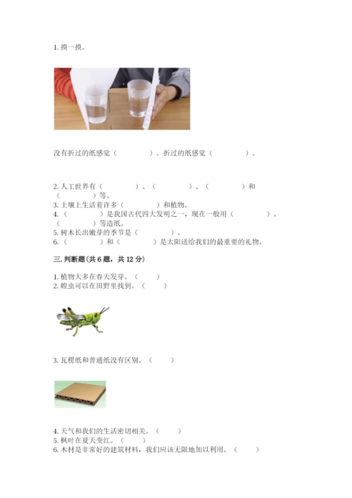 教科版小学二年级上册科学期末测试卷【完整版】.docx