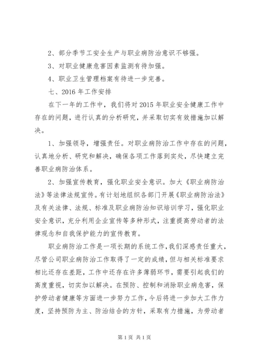 职业卫生健康工作总结 (2).docx