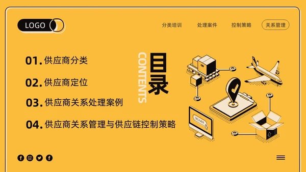黄色卡通供应商关系管理培训PPT模板宣传PPT动态PPT