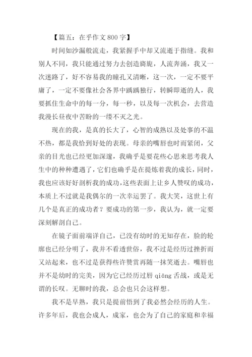 在乎作文800字0.docx