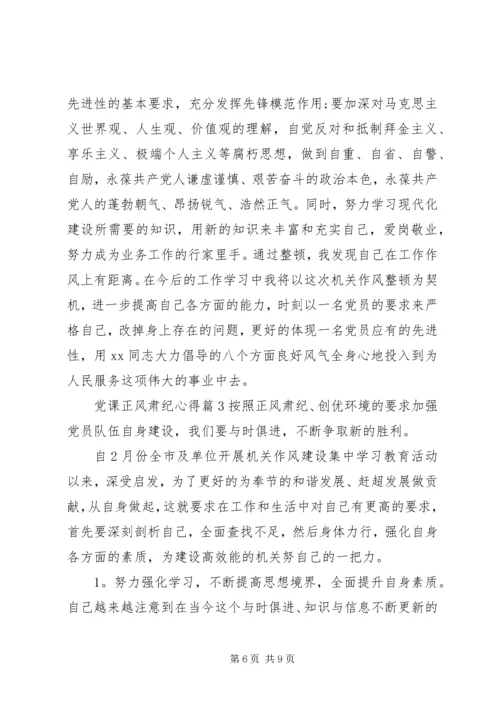 党课正风肃纪心得.docx