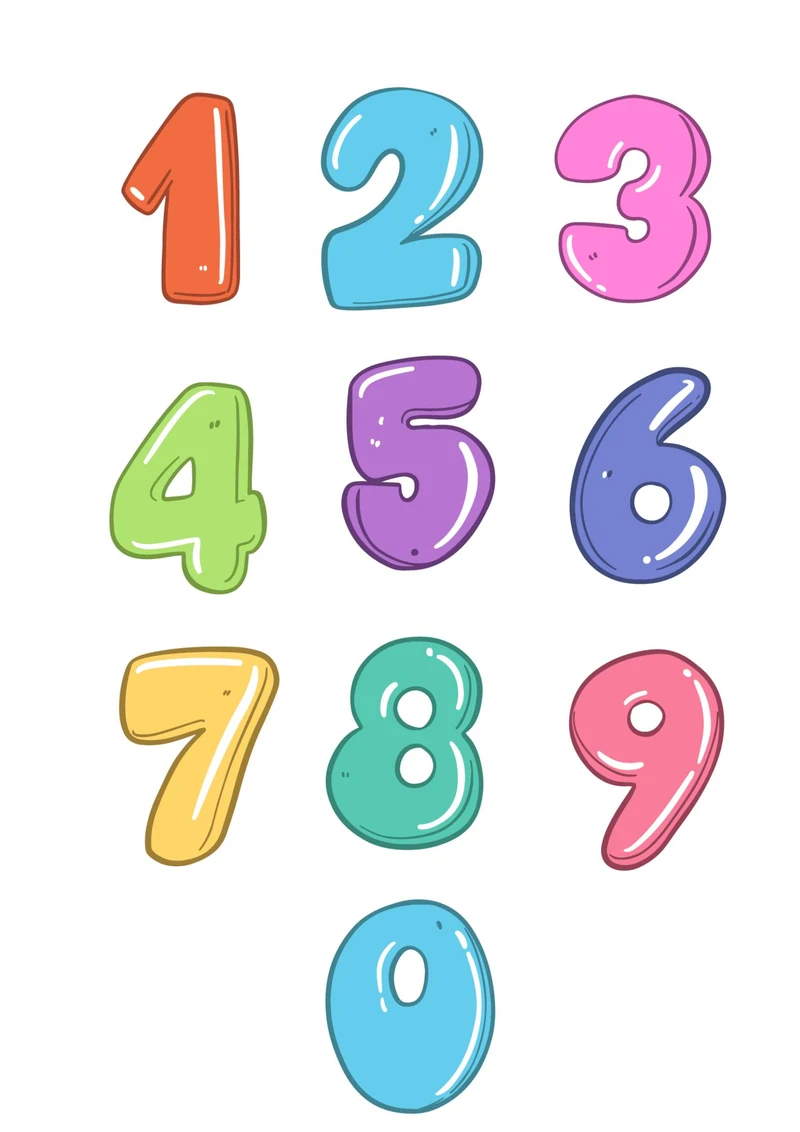 生日卡通0-9数字号码