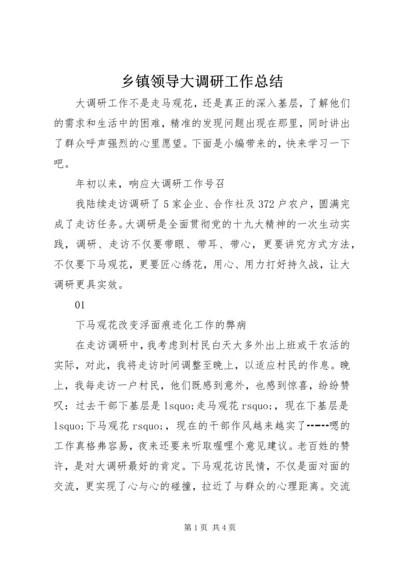 乡镇领导大调研工作总结.docx