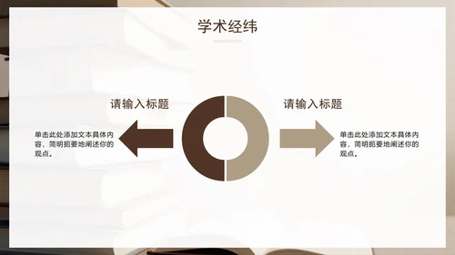 卡其色简约实景风学术汇报文献汇报PPT模板