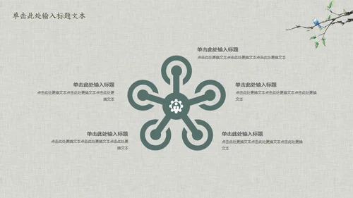 花鸟雅致简约中国风通用PPT模板