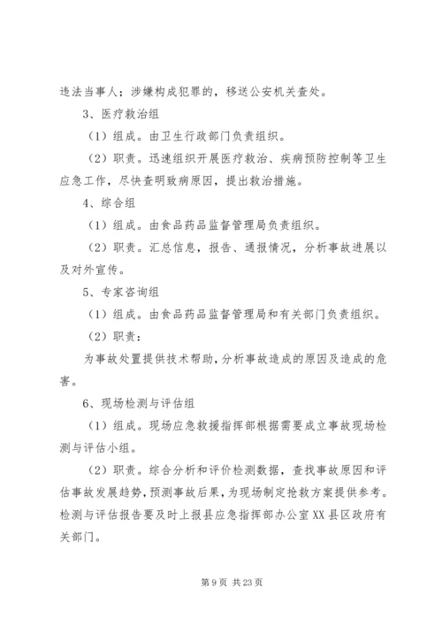 鲤鱼江镇食品药品安全突发事故应急预案 (2).docx