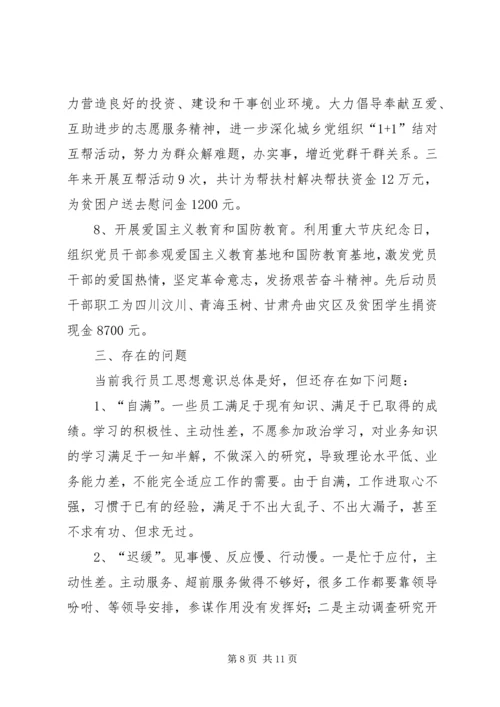 支行思想政治情况自查汇报 (3).docx