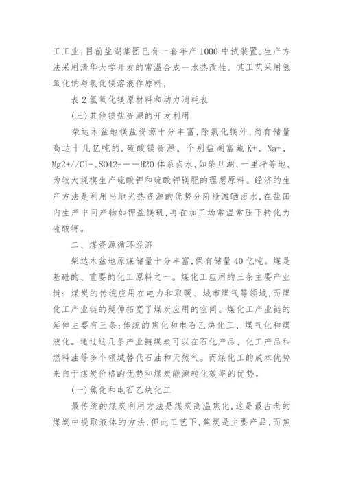 柴达木循环经济的分析论文.docx