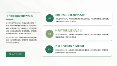 绿色商务风4项列表PPT单页